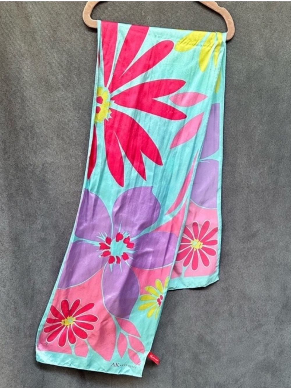 Silk Ann Klein scarf floral